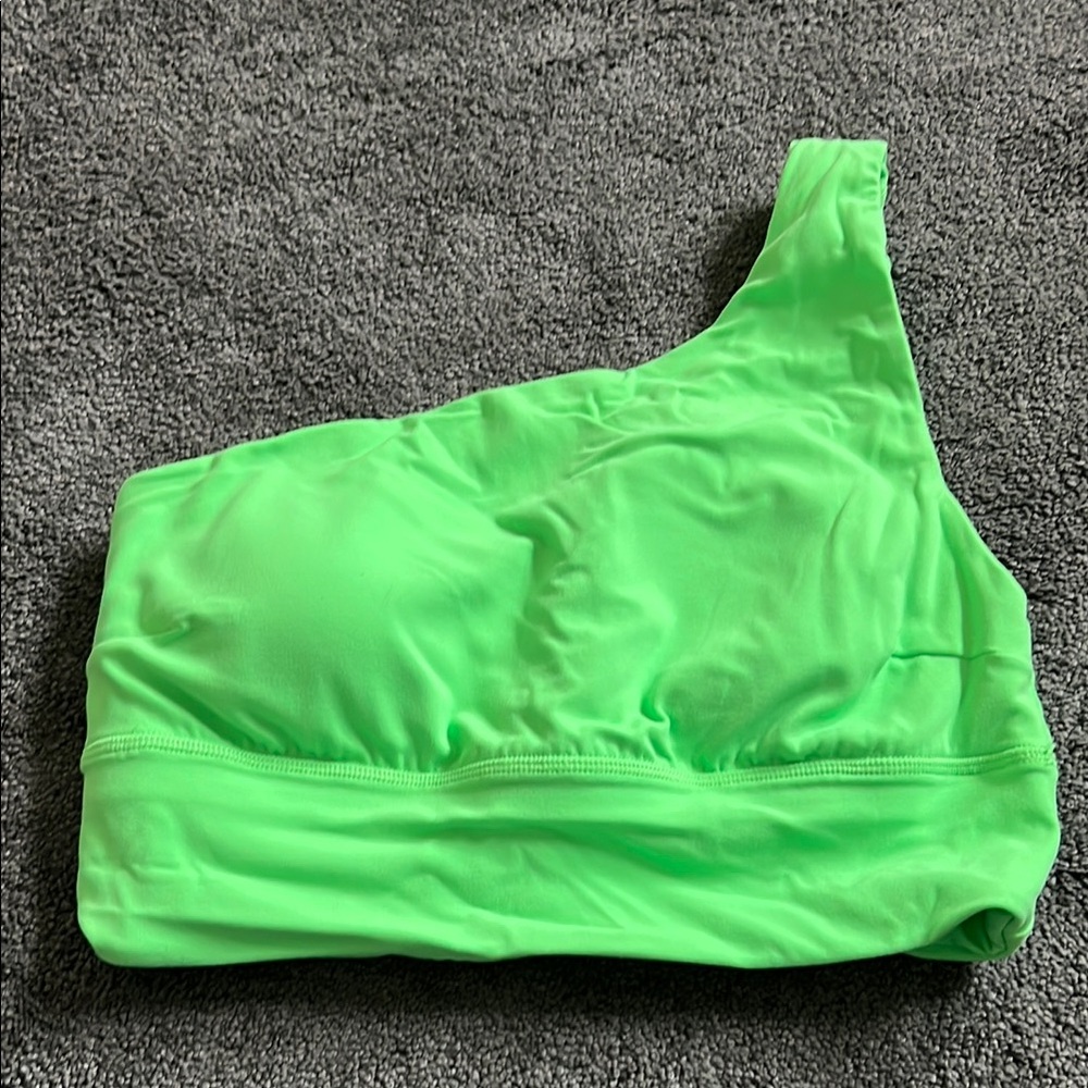 Neon Green One-Shoulder Top